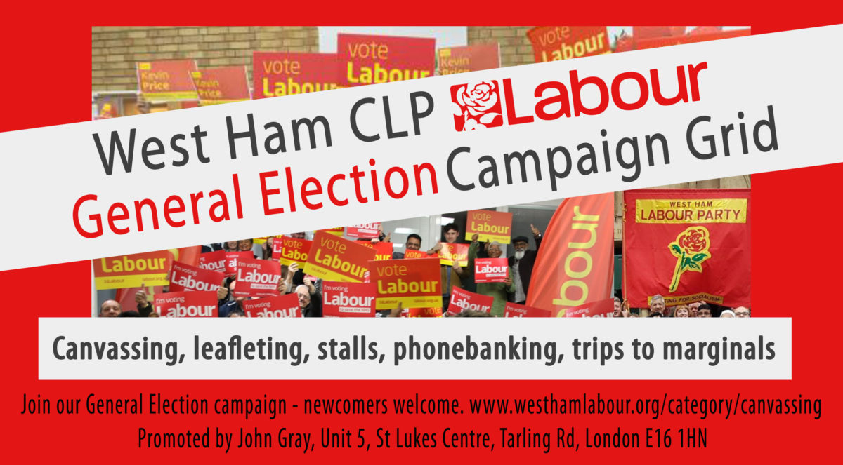 West Ham GE Campaign Grid